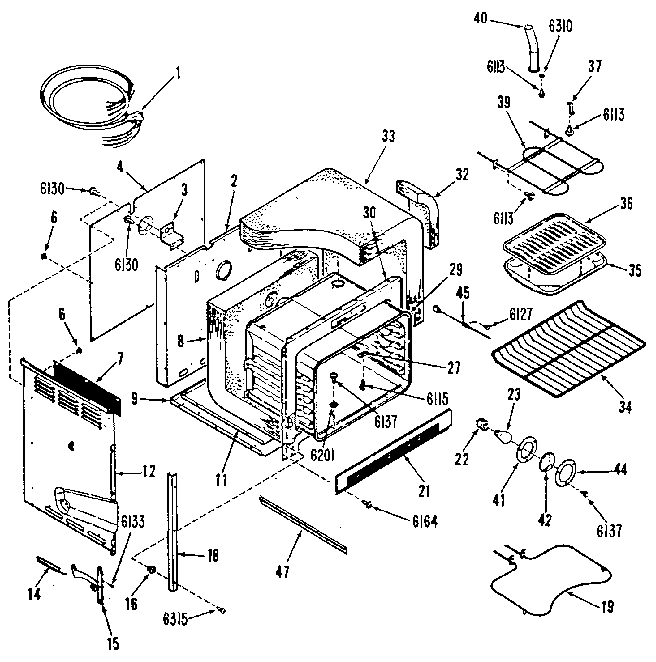 GE JDP37G0L1 cabinet diagram