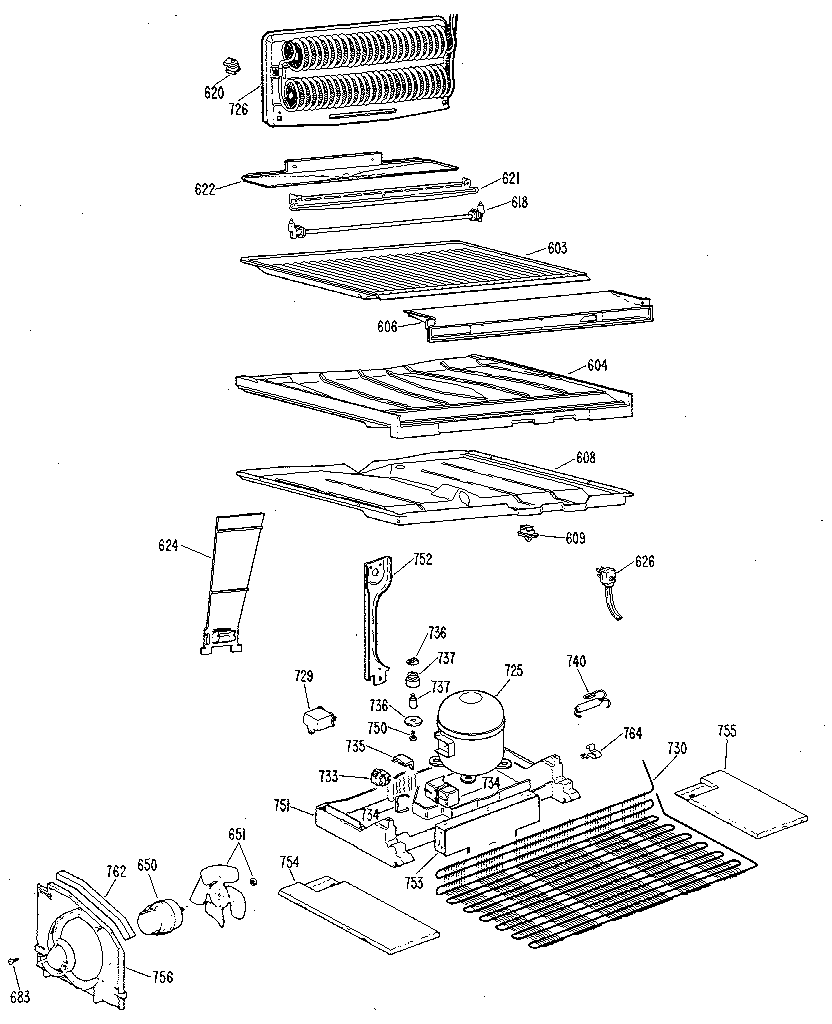 GE TBX21PKGR unit parts diagram