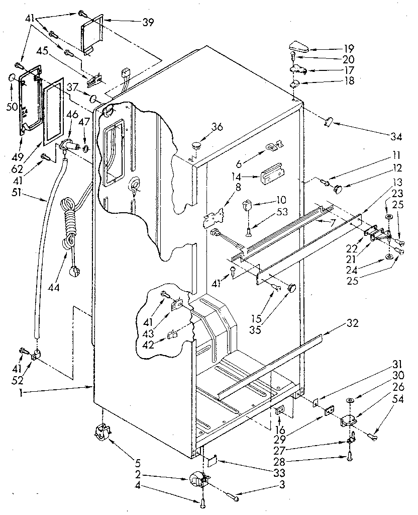 Whirlpool ET18GKXSN0B cabinet diagram