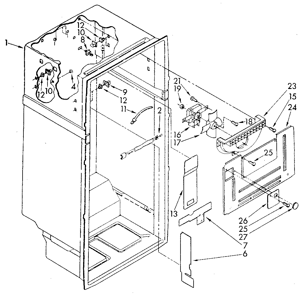 Whirlpool ET18GKXSN0B liner diagram