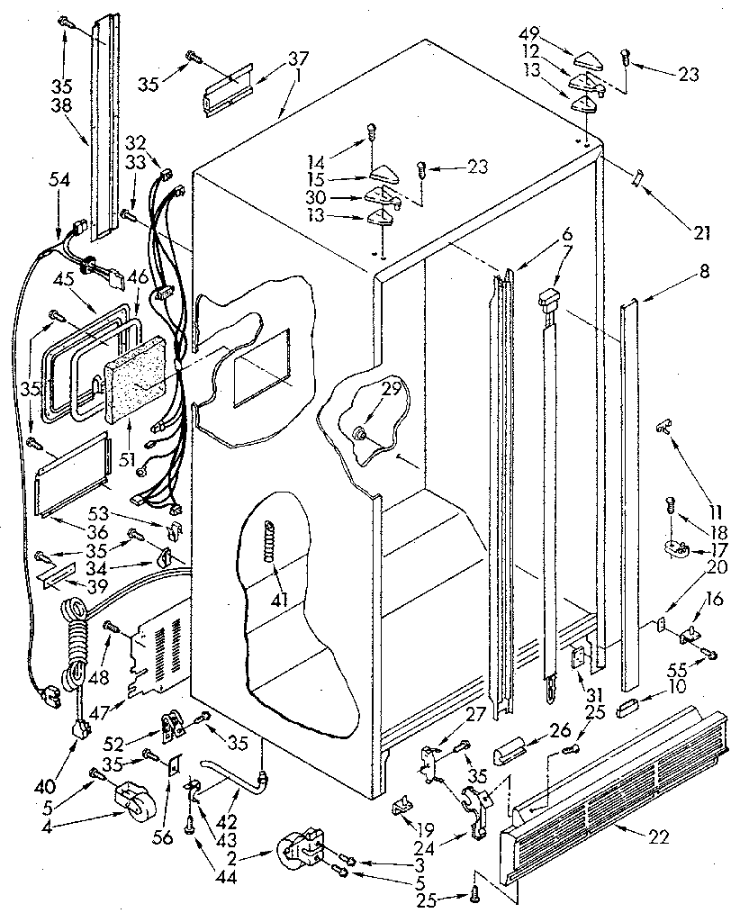 Whirlpool ED25DWXTW04 cabinet diagram