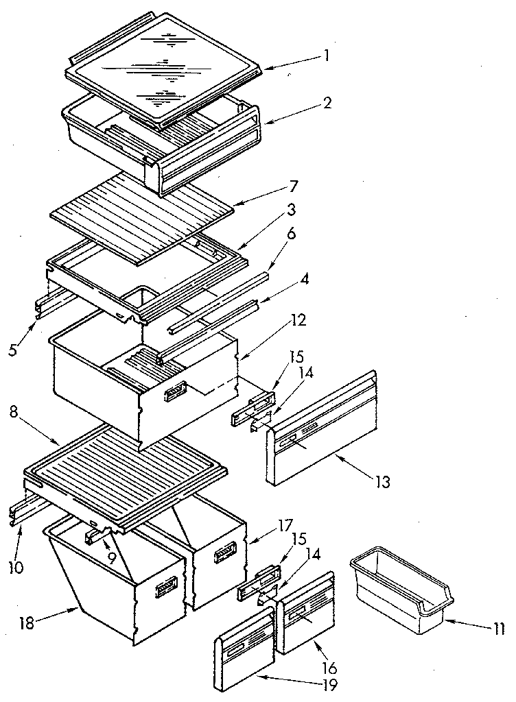 Whirlpool ED25DWXTW04 shelf diagram