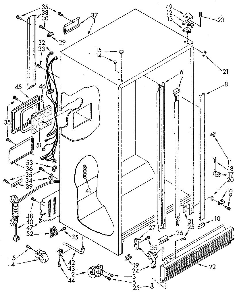 Whirlpool ED20PKXSM03 cabinet diagram
