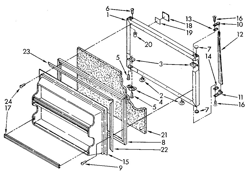 Whirlpool ET18JKYSG07 freezer door diagram