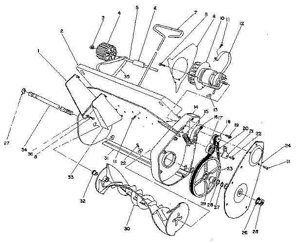 Toro 38005 housing & rotor assembly diagram