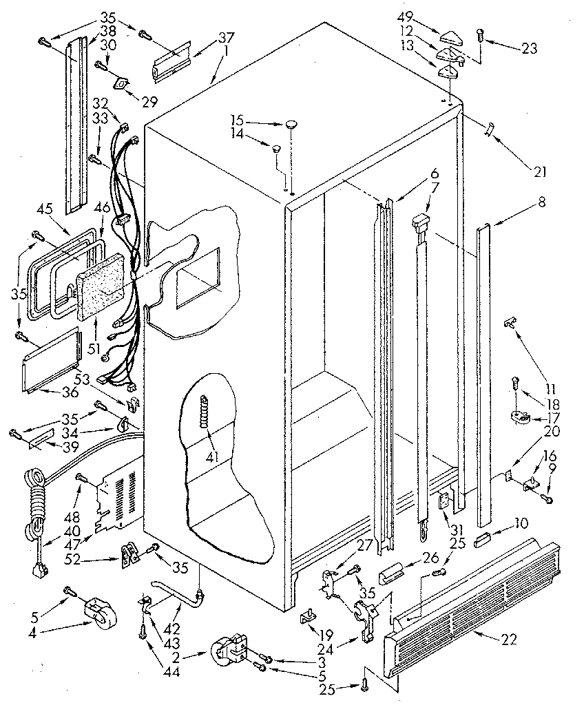 Whirlpool ED20AKXSW03 cabinet diagram