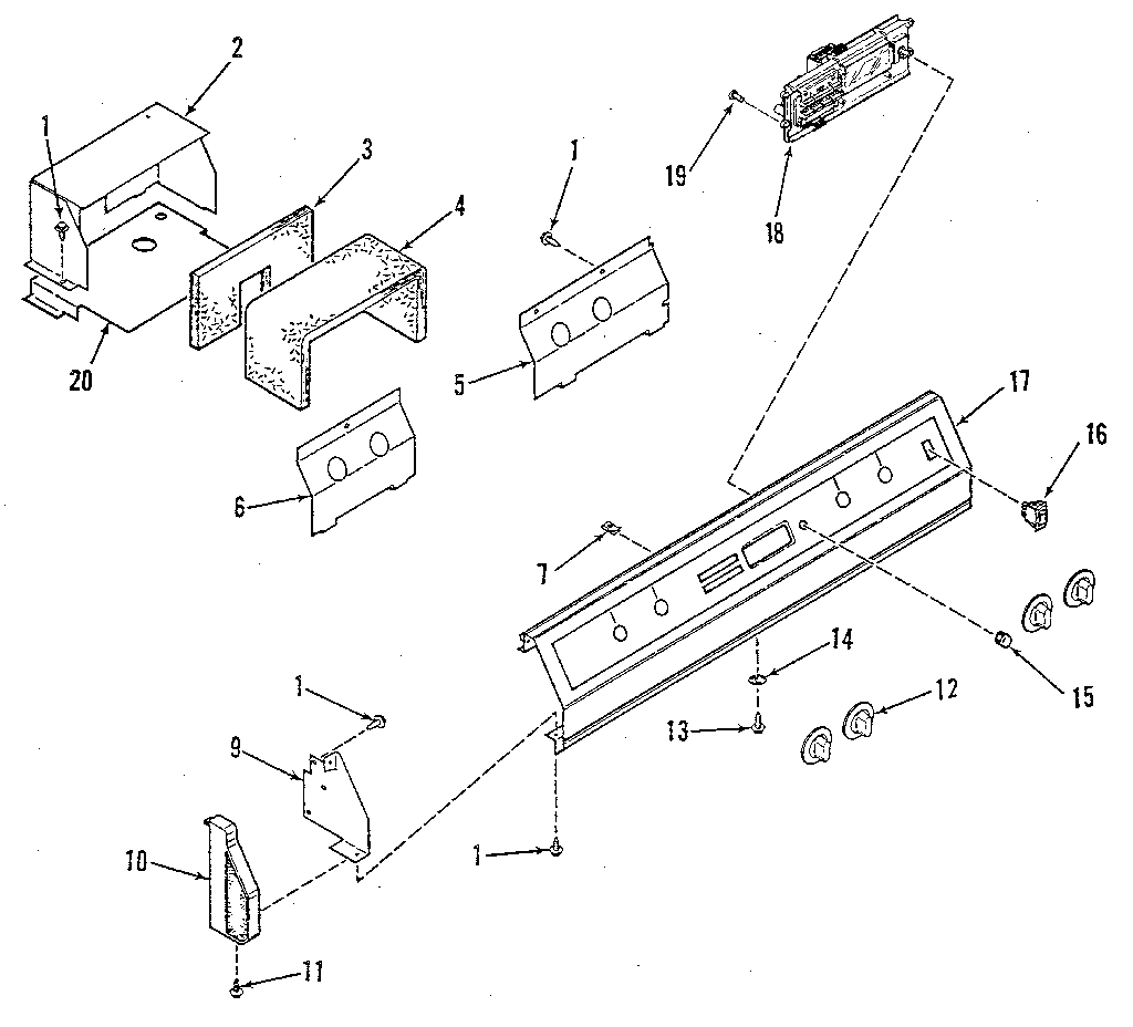 Kenmore 9113548813 control panel diagram