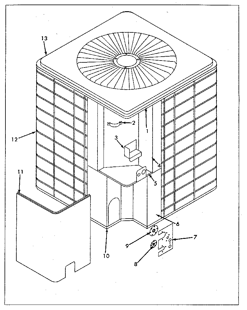 Sears 867800511 cabinet diagram