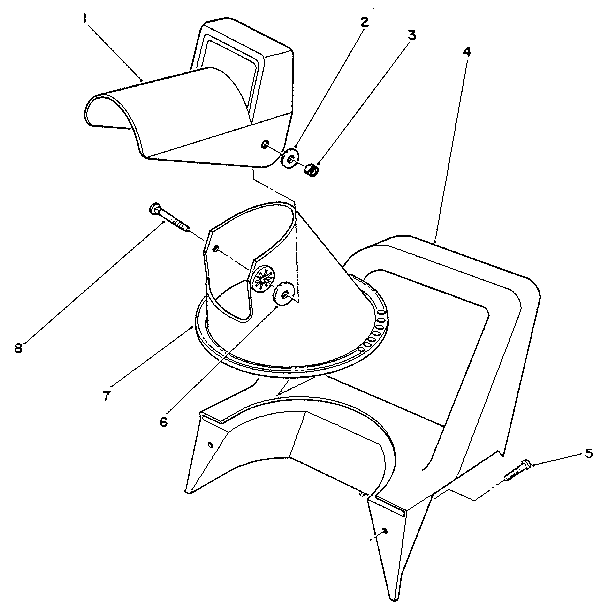 Toro 38025 chute assembly diagram