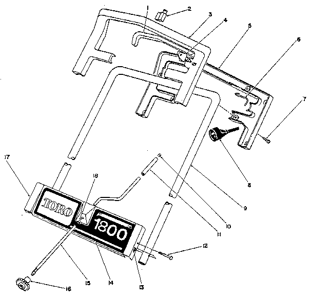 Toro 38025 handle assembly diagram