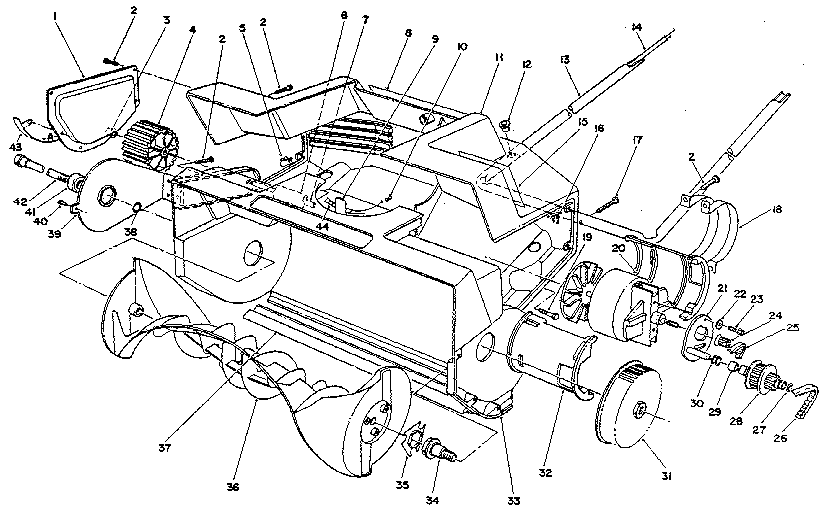 Toro 38025 housing & rotor assembly diagram