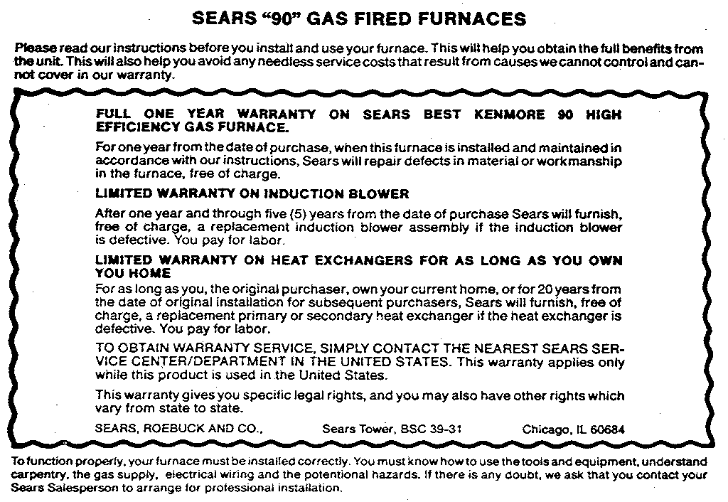 Kenmore 867769513 warranty diagram