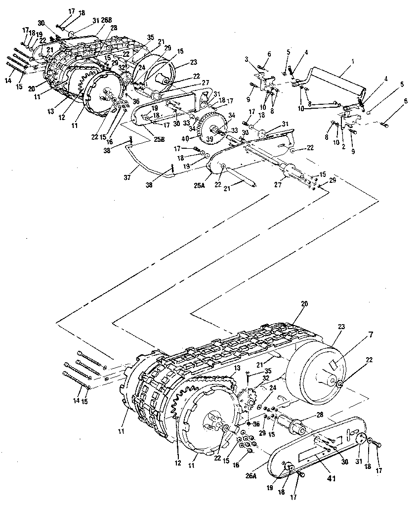 Craftsman 536885020 track assembly diagram