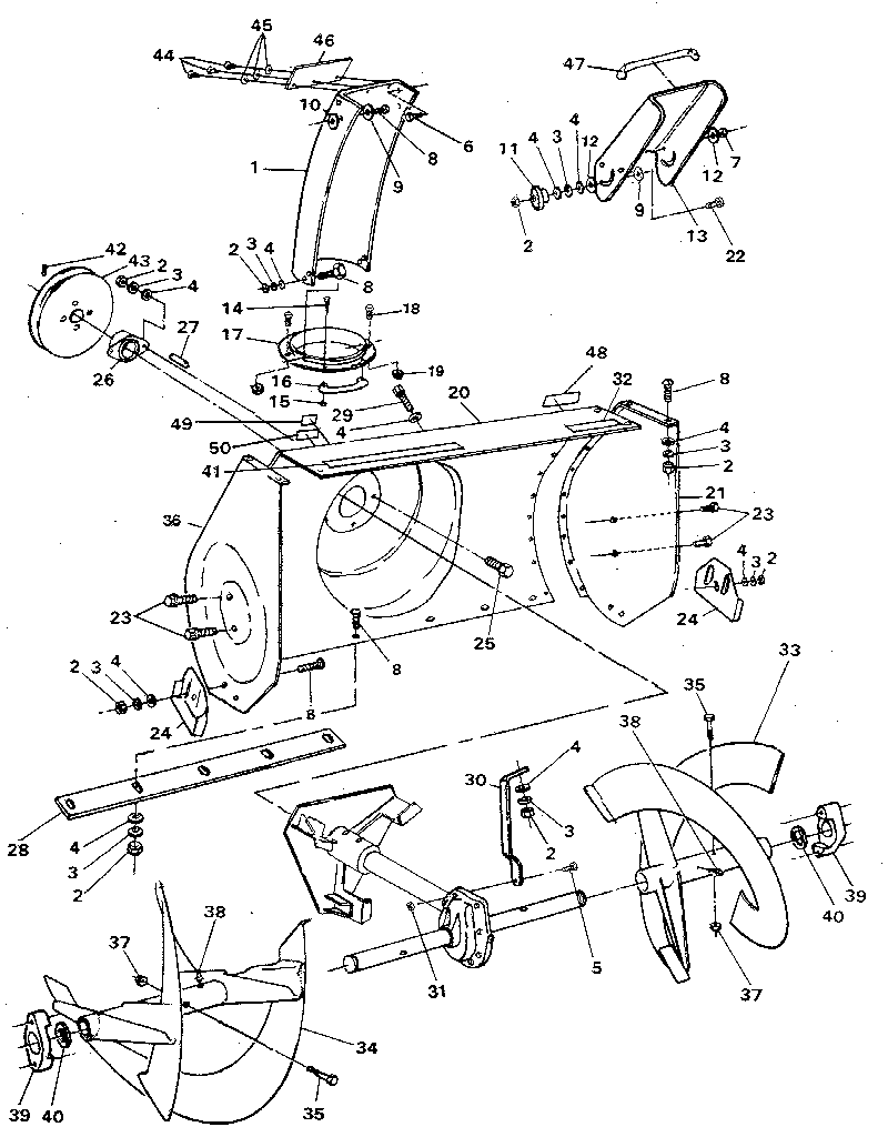 Craftsman 536885020 auger housing assembly diagram