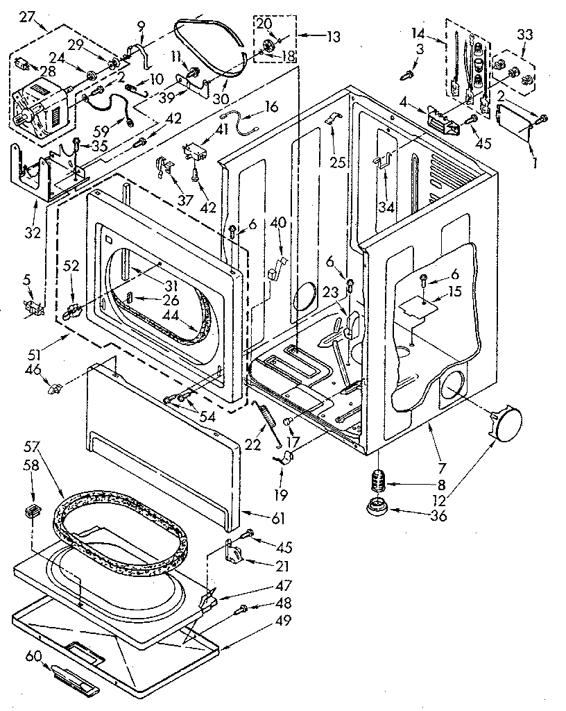 Kenmore 11086983310 cabinet diagram