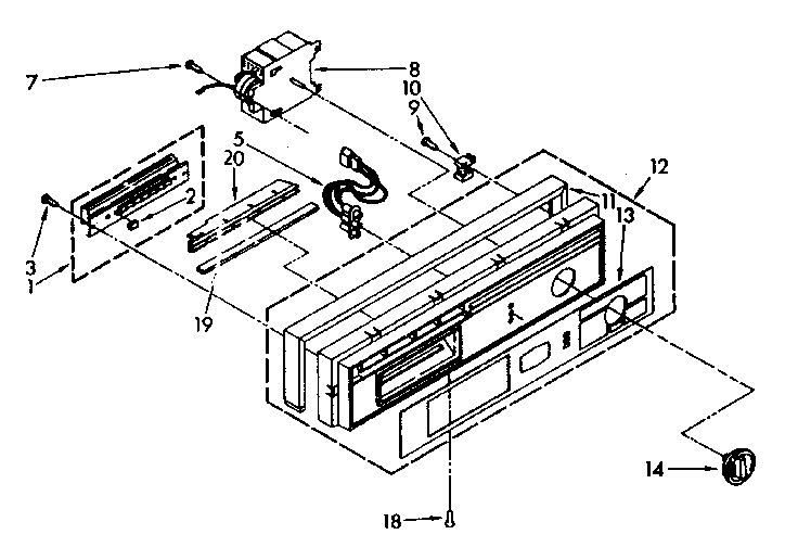 Kenmore 6651779580 control panel diagram