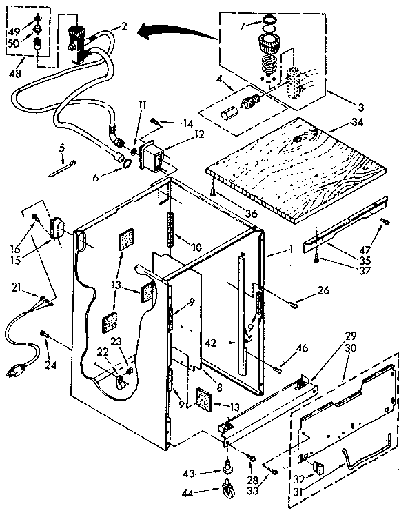 Kenmore 6651779580 cabinet diagram