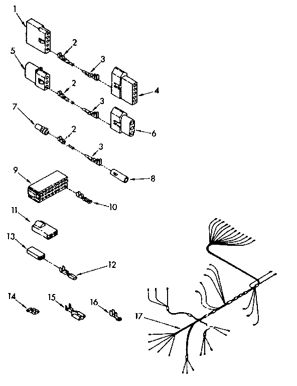 Kenmore 6651779580 wiring harness diagram