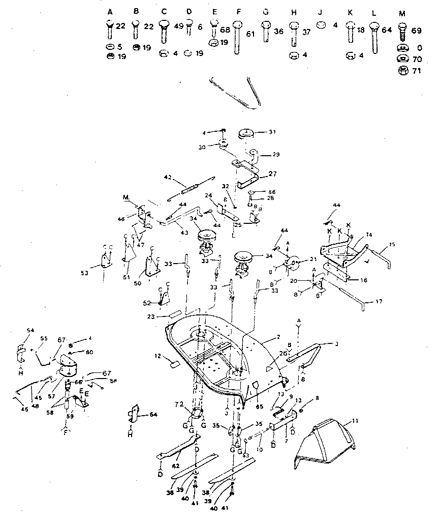 Craftsman 917254631 38" mower diagram