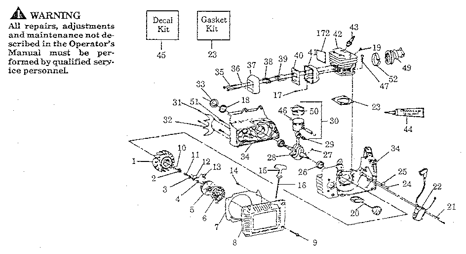 Poulan 2800 crankcase diagram