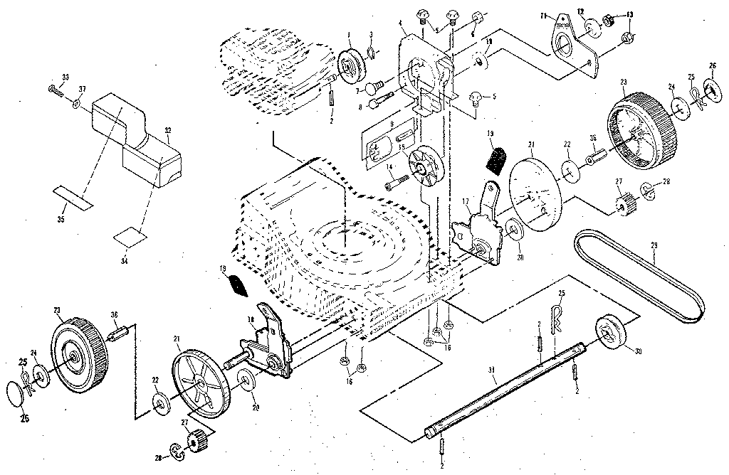 Craftsman 917372130 drive assembly diagram