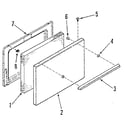 Kenmore 9116108910 oven door section diagram
