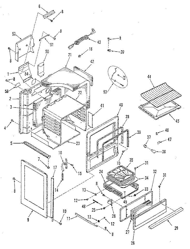 Kenmore 9113638811 body section diagram