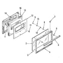 Kenmore 9113638811 oven door section diagram