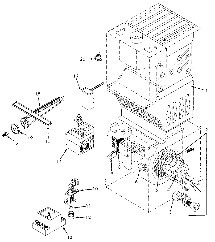 ICP NUG1050DD03 gas-fired furnace diagram