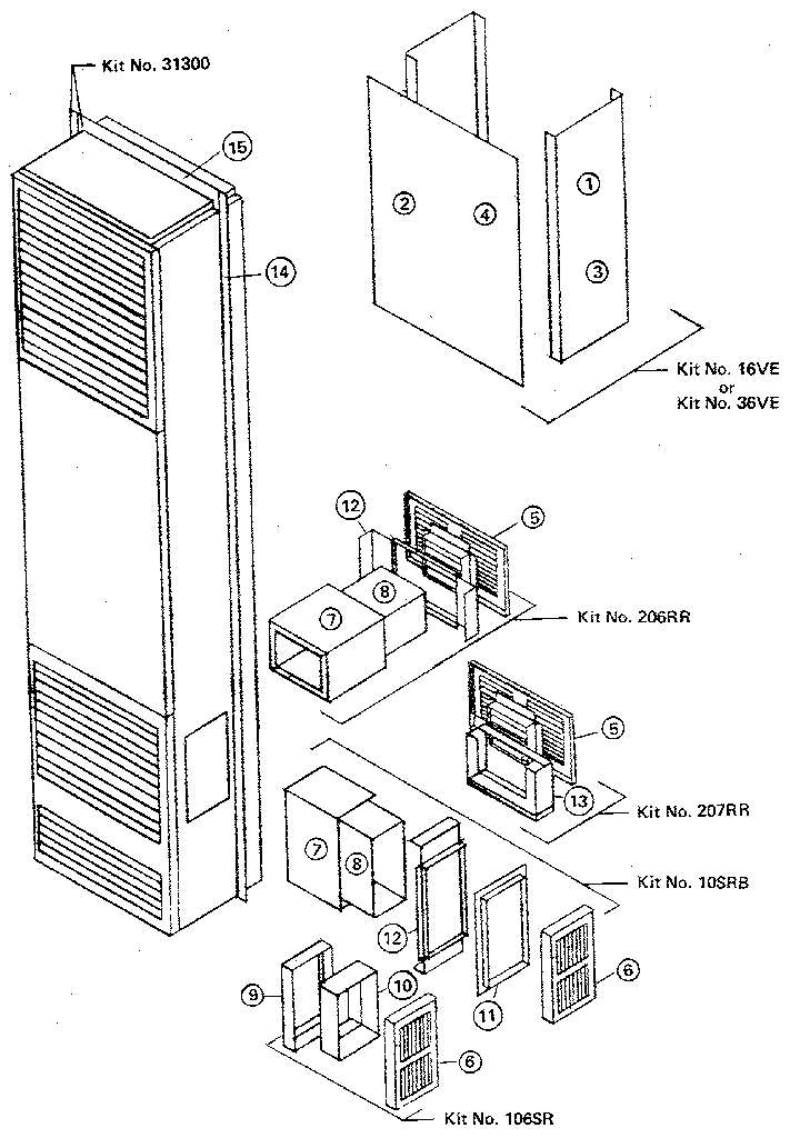 ICP CF557 counterflow wall furnace diagram