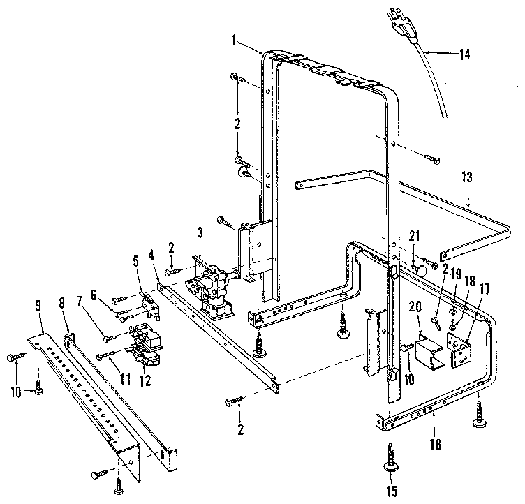 Kenmore 5871469581 frame diagram