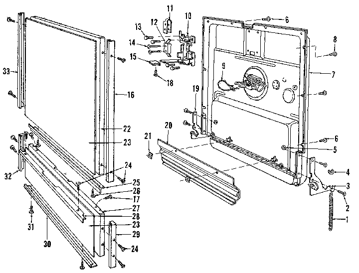 Kenmore 5871409081 door diagram