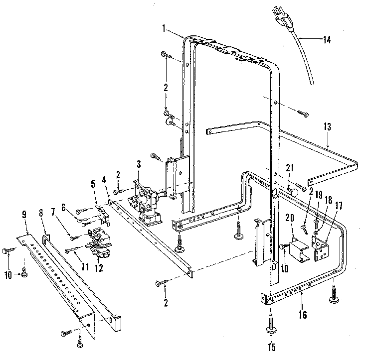 Kenmore 5871409081 frame diagram