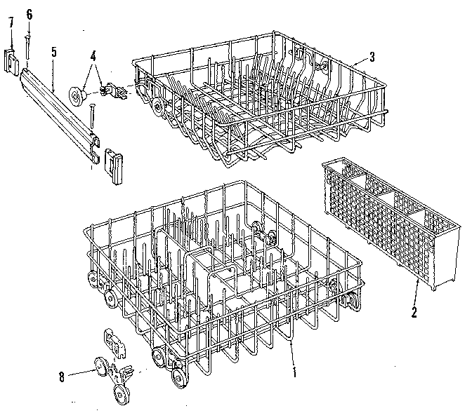 Kenmore 5871404081 rack diagram