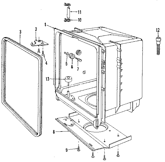 Kenmore 5871404081 tub diagram