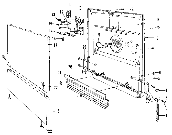 Kenmore 5871404081 door diagram