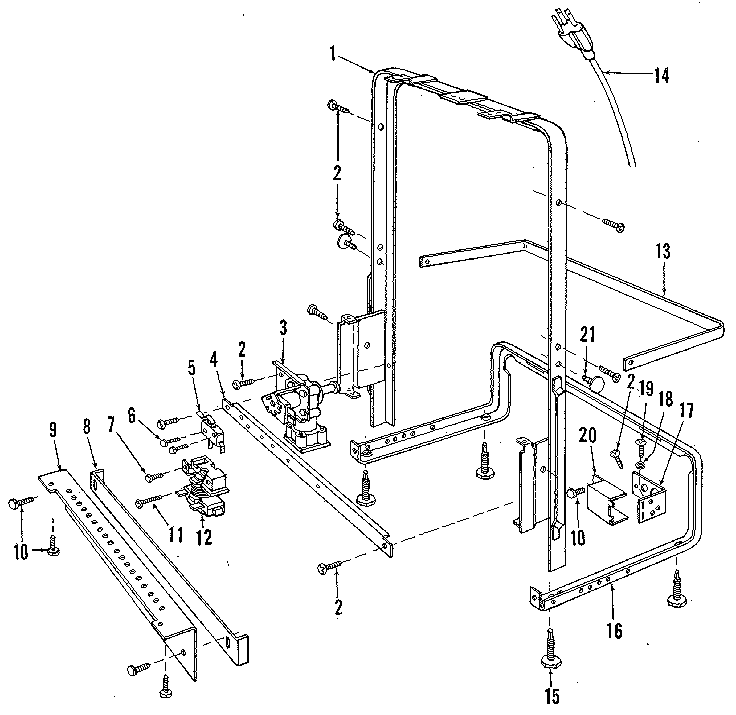 Kenmore 5871404081 frame diagram