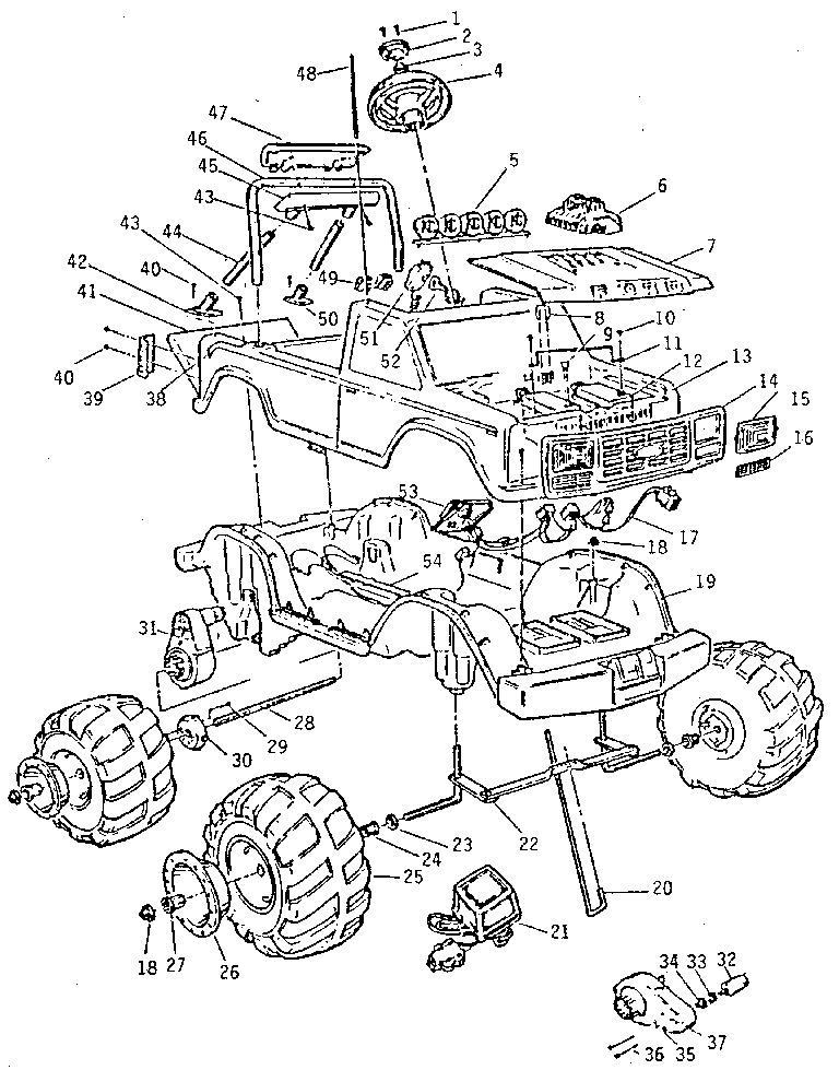 Power Wheels 86450 replacement parts diagram