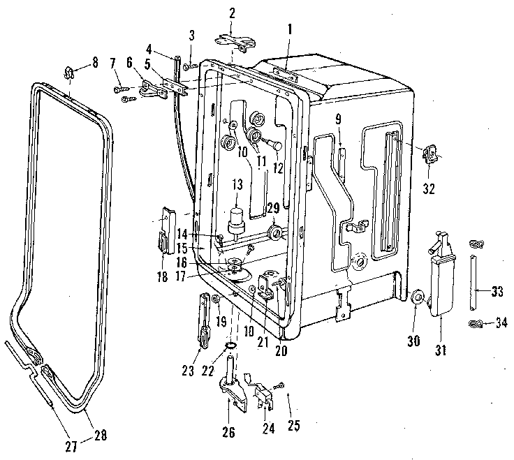 Kenmore 5871448581 tub diagram