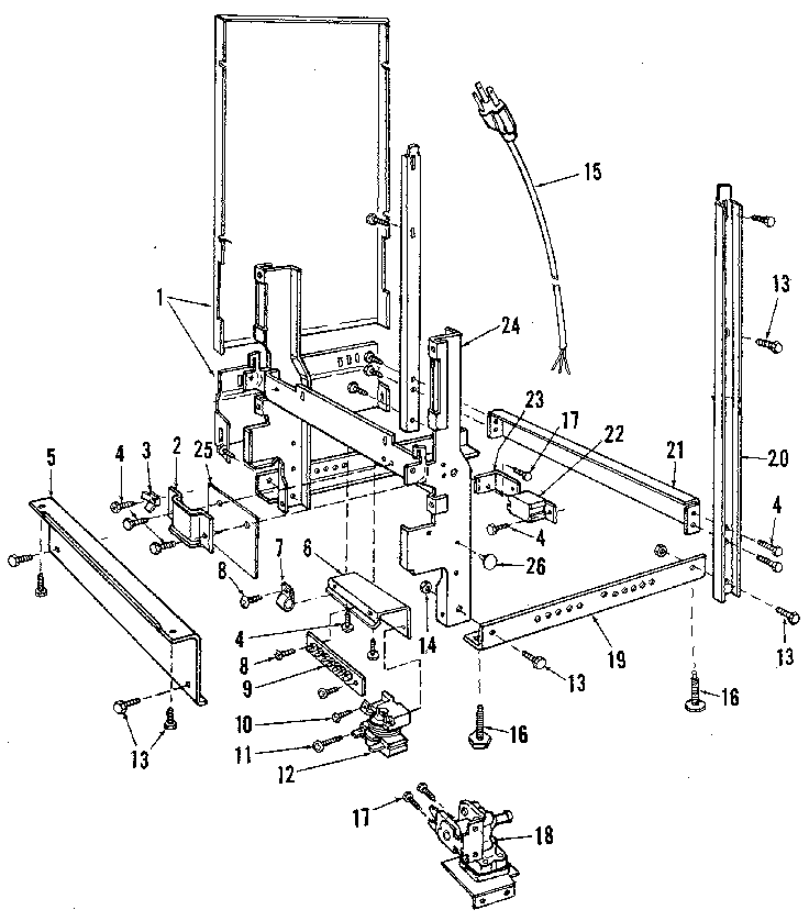 Kenmore 5871448581 frame diagram