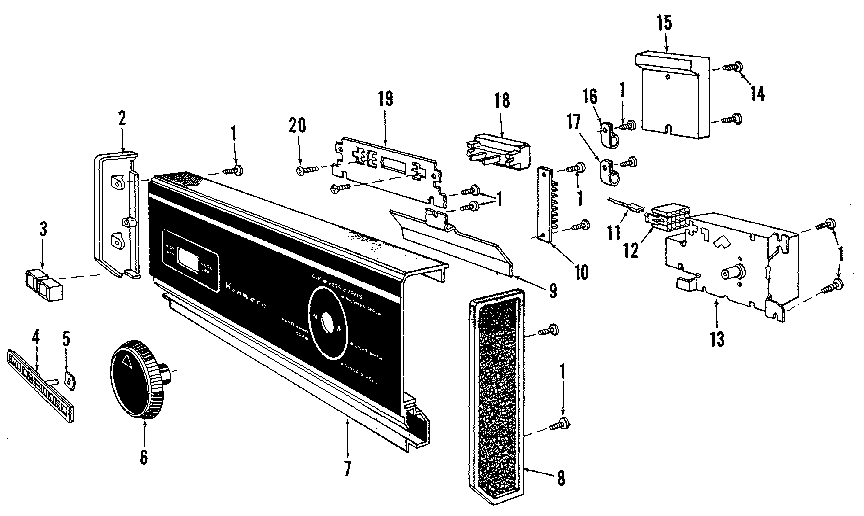 Kenmore 5871448581 console panel diagram