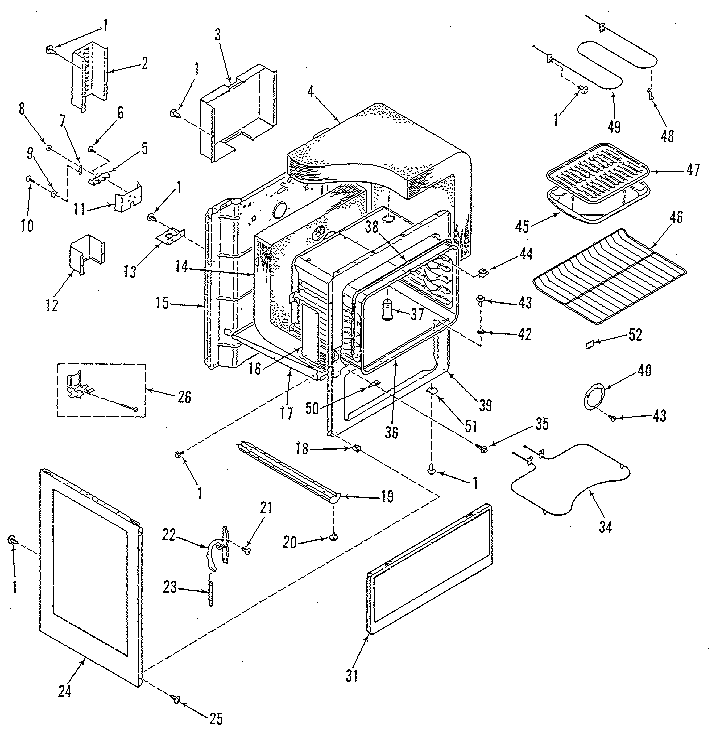 Kenmore 9116008910 body section diagram