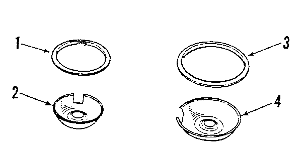 Kenmore 9116008910 optional porcelain pan and chrome ring kit no. 8068410 diagram