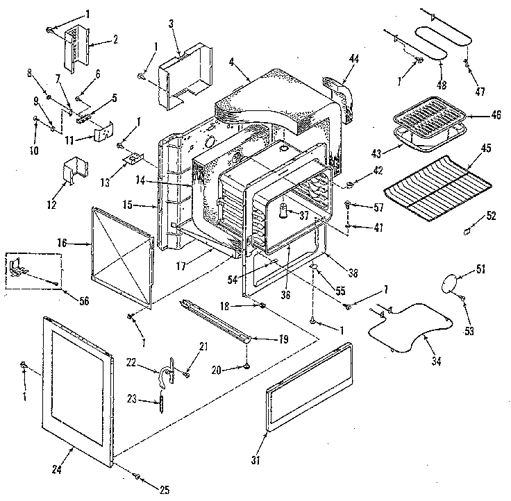 Kenmore 9116018910 body section diagram