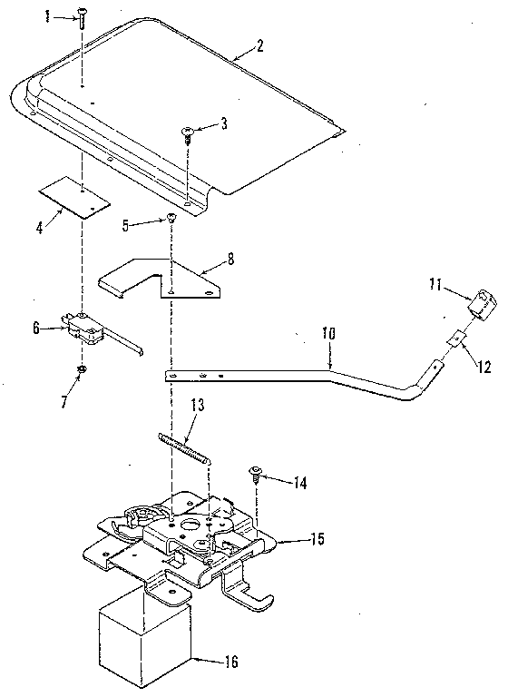 Kenmore 9116018910 door lock section diagram