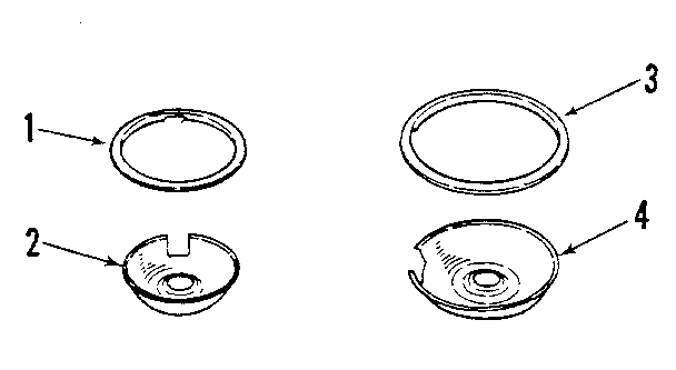 Kenmore 9116018910 optional porcelain pan and chrome ring kit no. 8068410 diagram