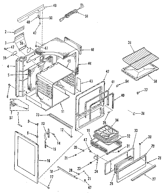 Kenmore 9116118910 body section diagram