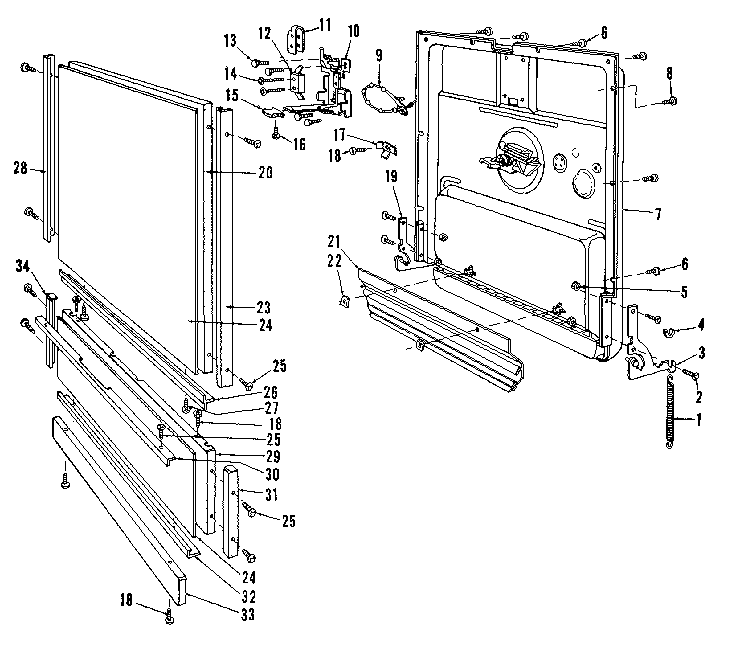 Kenmore 5871717586 door diagram