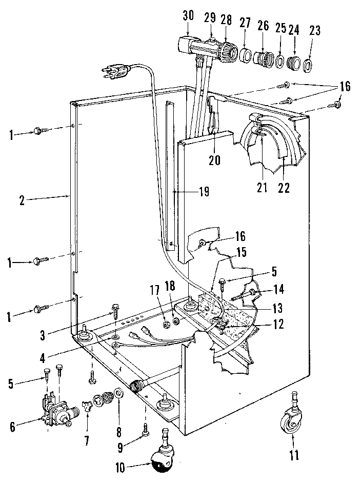 Kenmore 5871717586 frame diagram