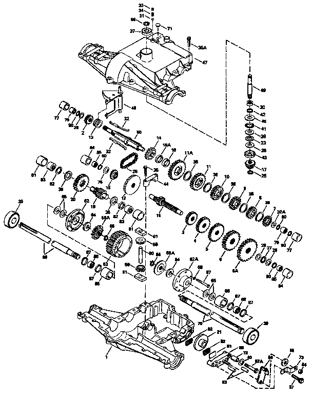 Craftsman 143820-016 transaxle diagram